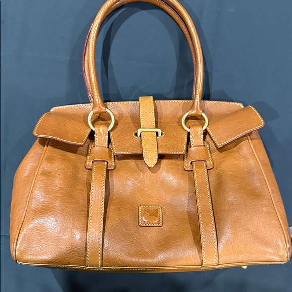 Dooney & Bourke Florentine Leather Tab Satchel - Picture 3 of 16